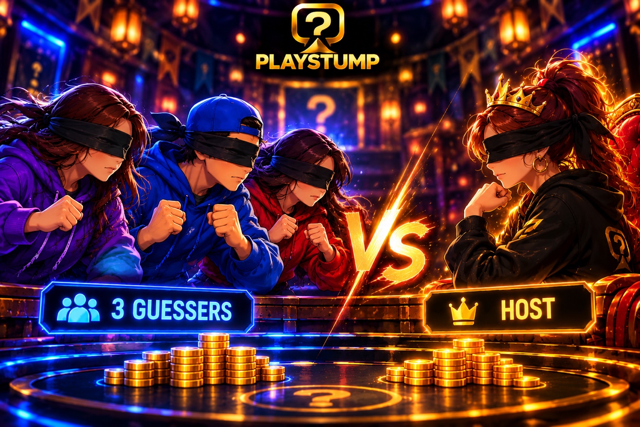 Three blind guessers versus the host